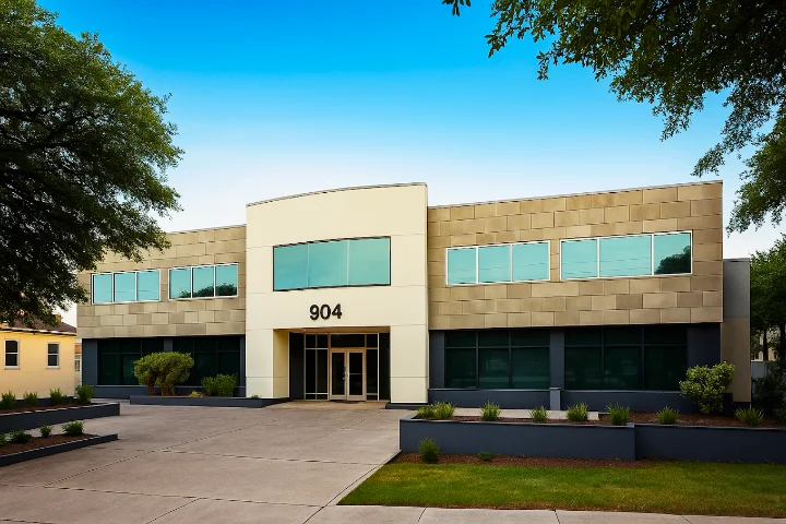The building, 904 West Ave